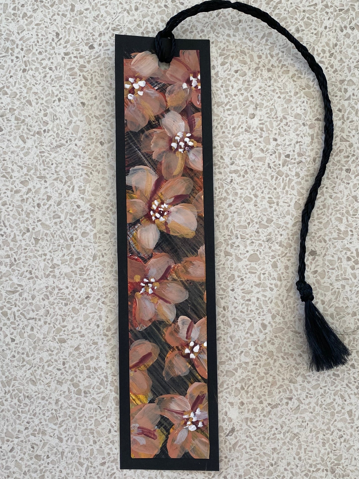 Pink flower bookmark