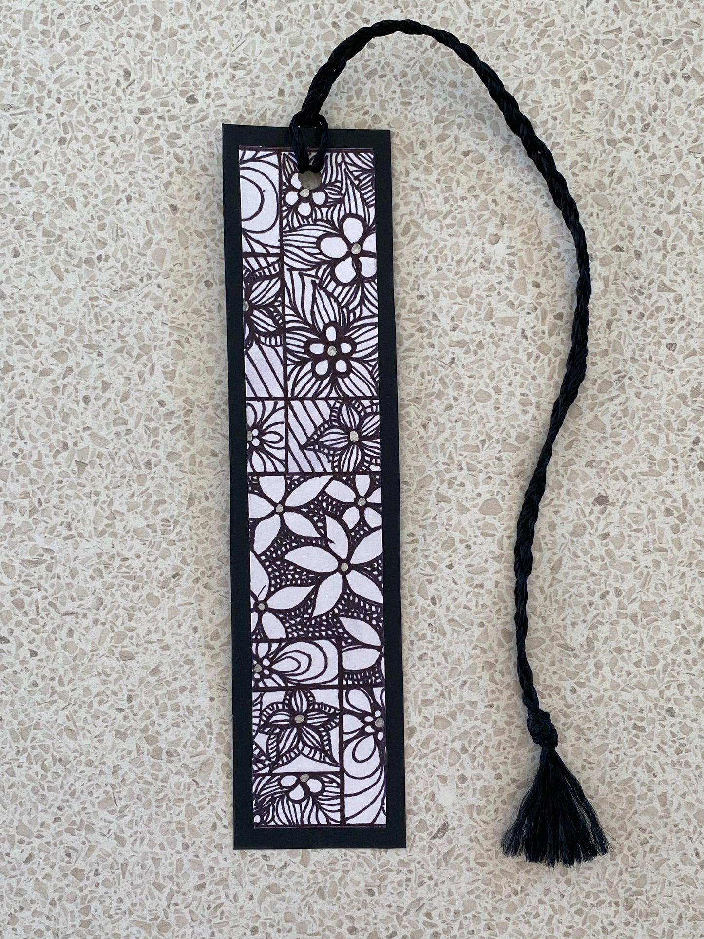 Black and white bookmark