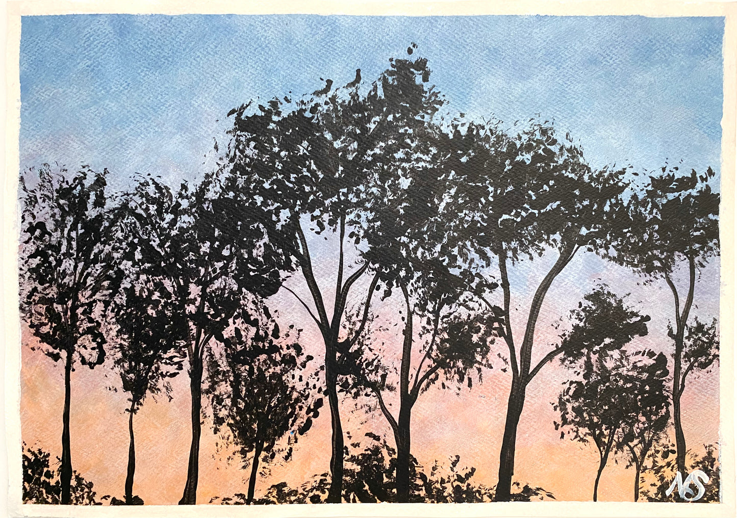 Blue Sunset Silhouette