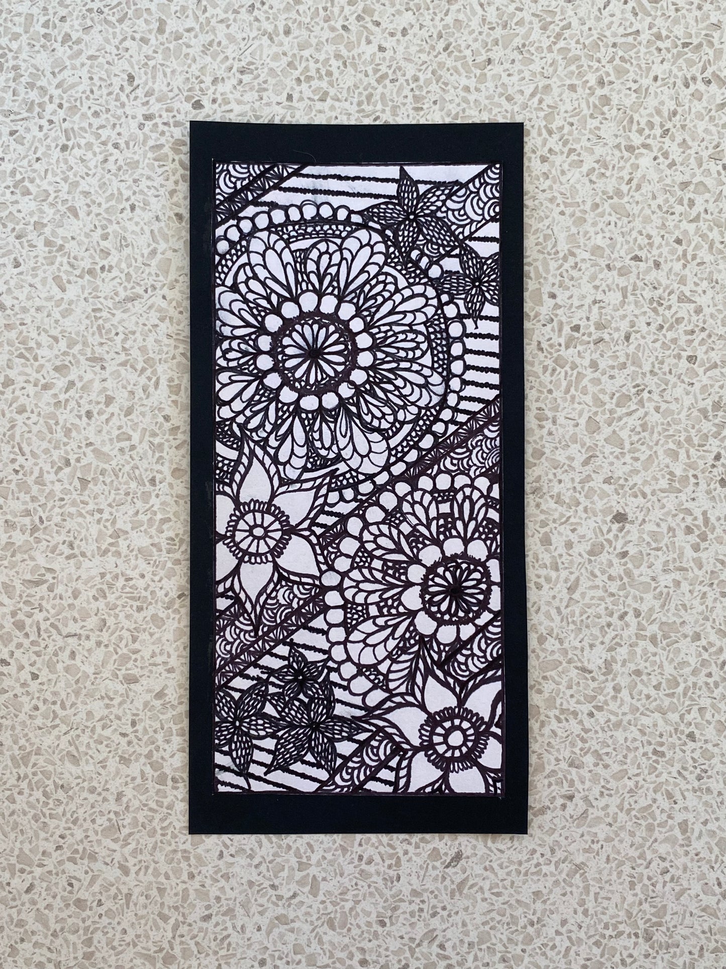Black and white bookmark