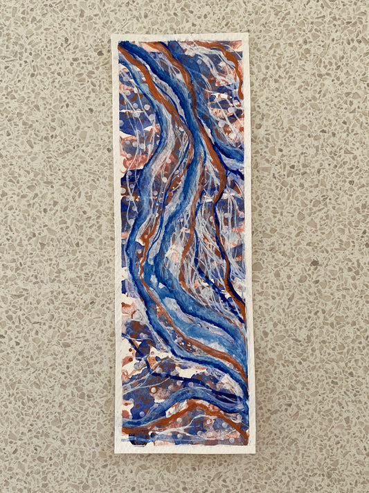 Abstract marble bookmark