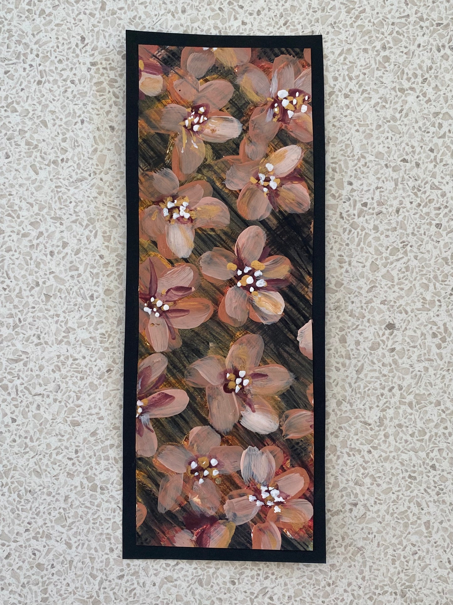 Pink flower bookmark