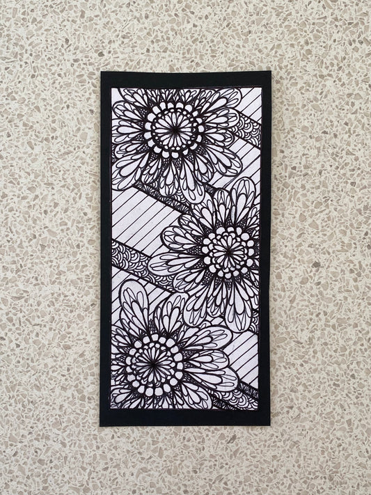 Black and white bookmark
