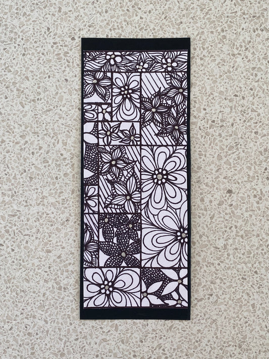 Black and white bookmark