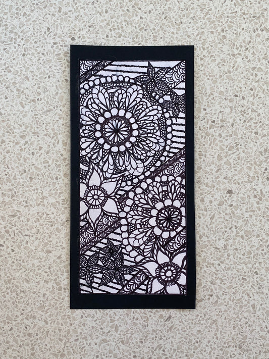 Black and white bookmark