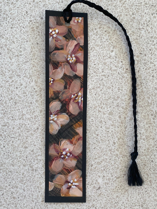 Pink flower bookmark