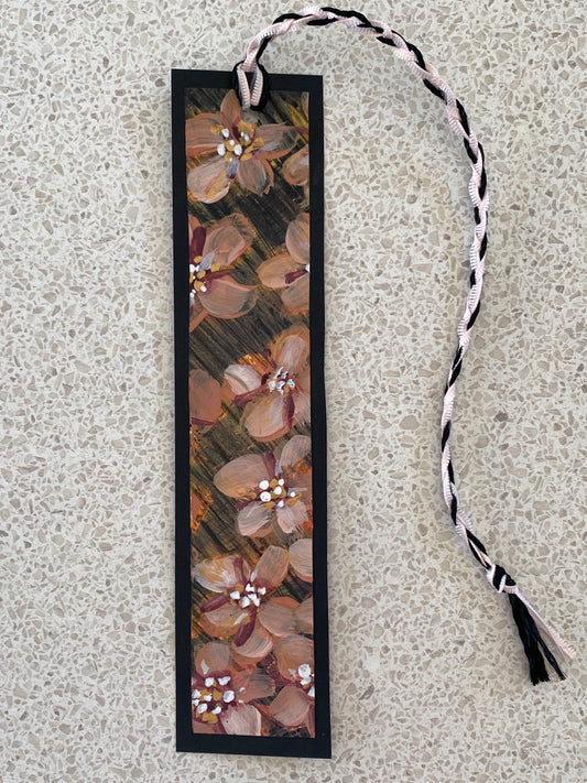 Pink flower bookmark