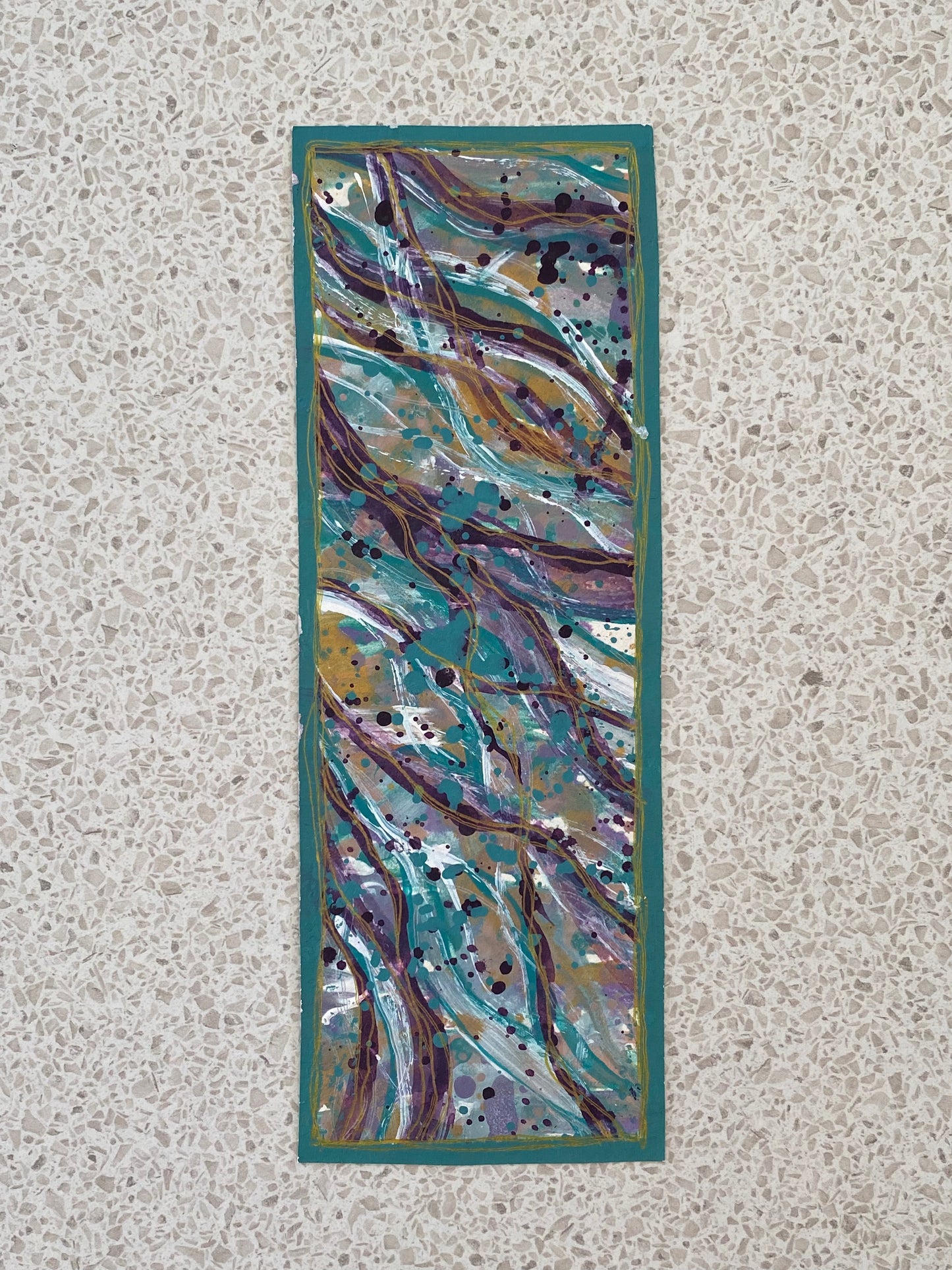 Abstract marble bookmark