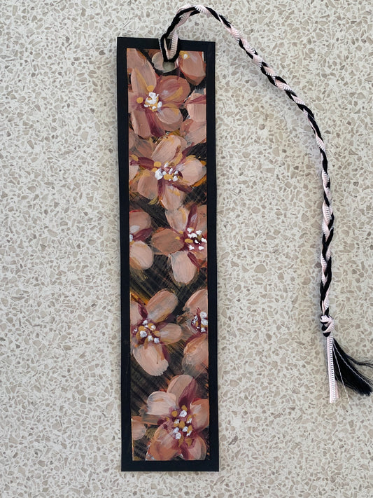 Pink flower bookmark